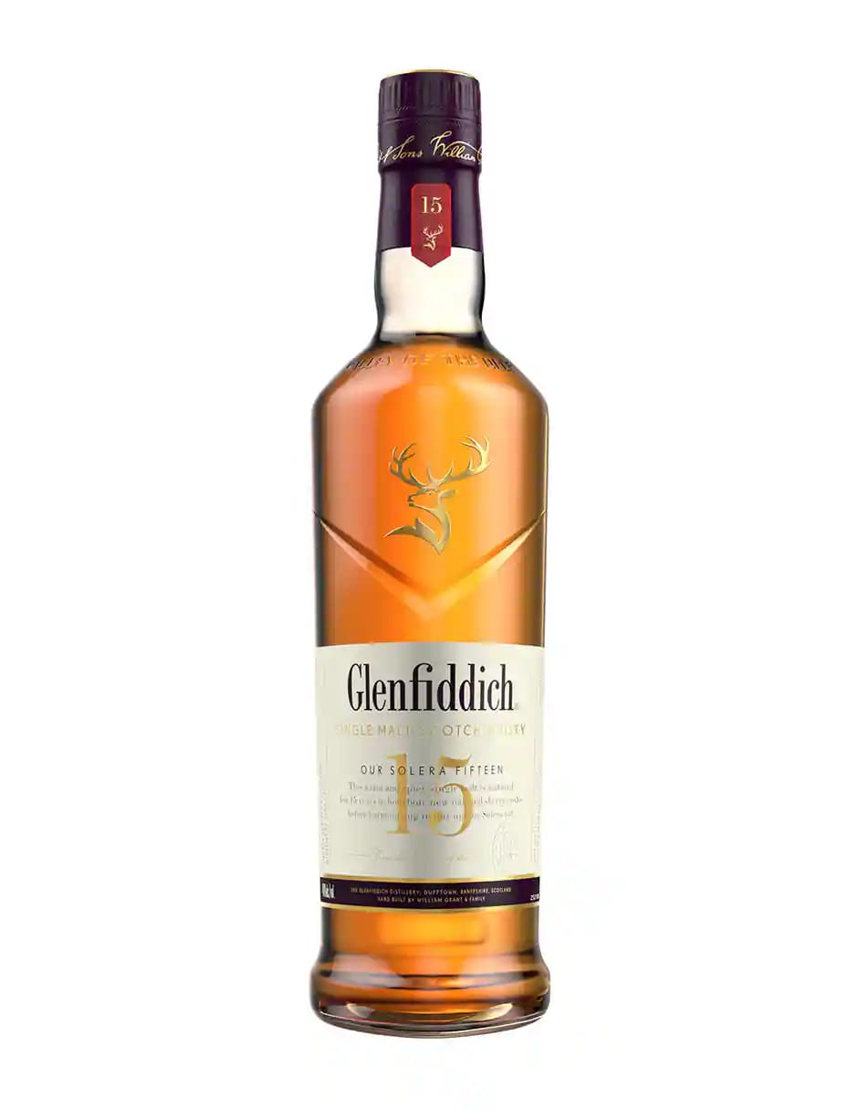 Whisky Glenfiddich 15 Años Single Malt 750ml 3/4